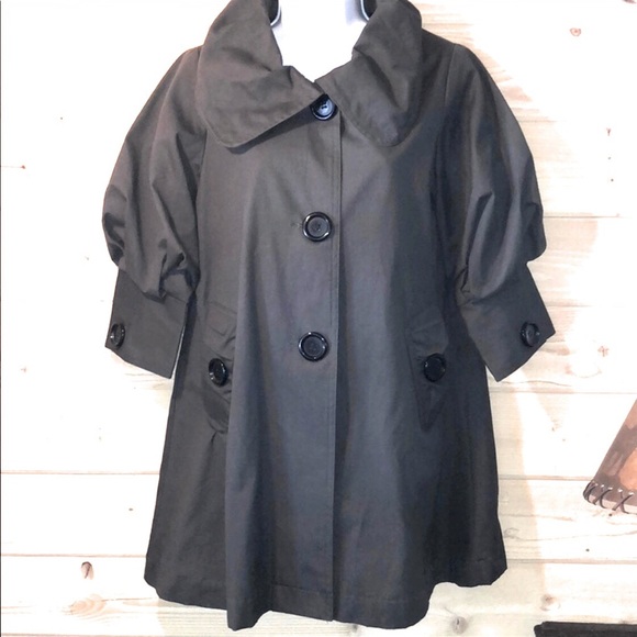 Anthropologie Jackets & Blazers - HAZEL (Anthropologie) Gunmetal Gray Swing Jacket